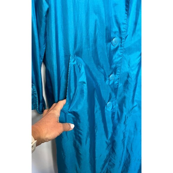 Vintage Alorna Raincoat Plus Size 15 / 16 Teal Turquoise With Totes Head Scarf - Picture 12 of 12